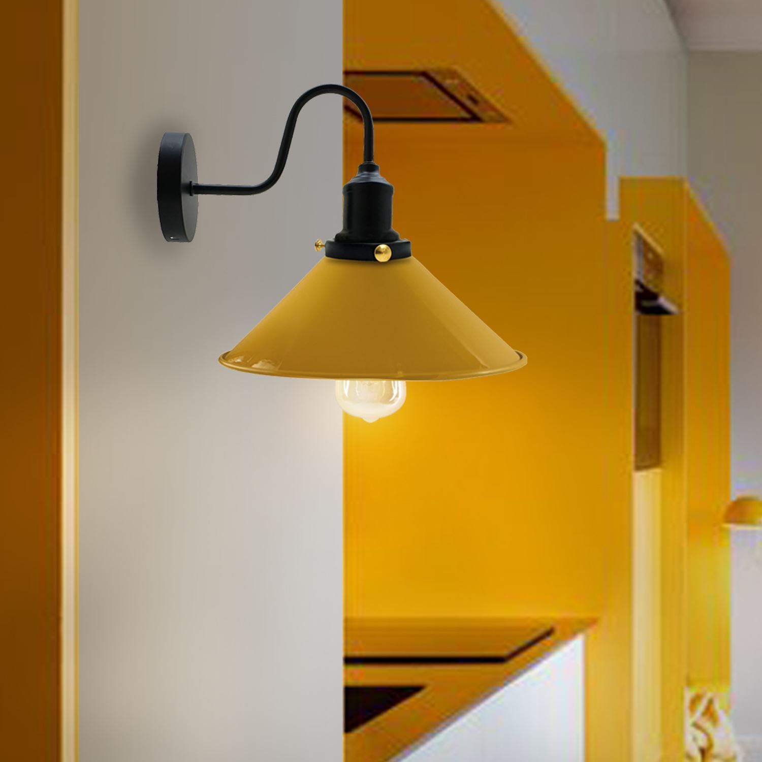 Industrial Wall Lights Indoor Swan Neck Indoor Sconce