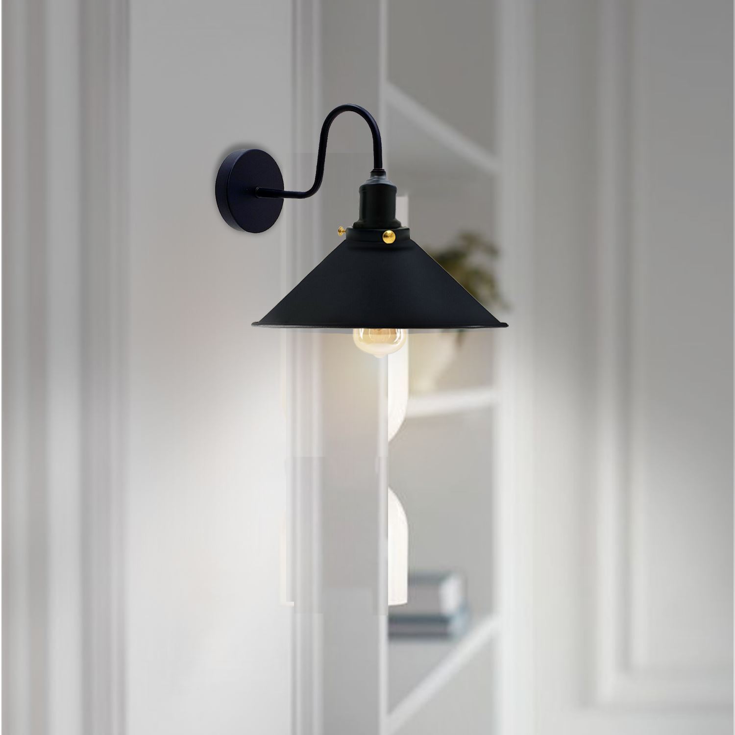 Industrial Wall Lights Indoor Swan Neck Indoor Sconce