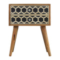 Bone Inlay Bedside with 2 Drawers