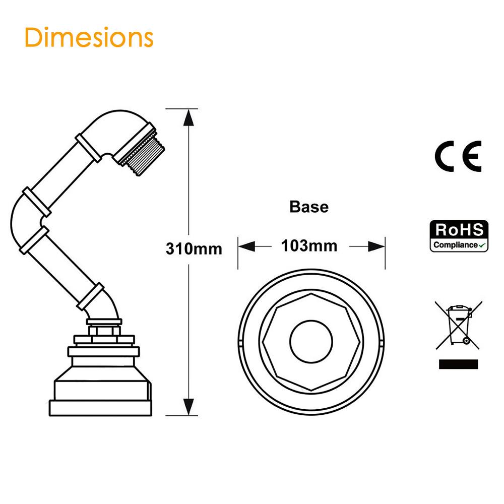 Best Steampunk Lamp Industrial Desk Table Light