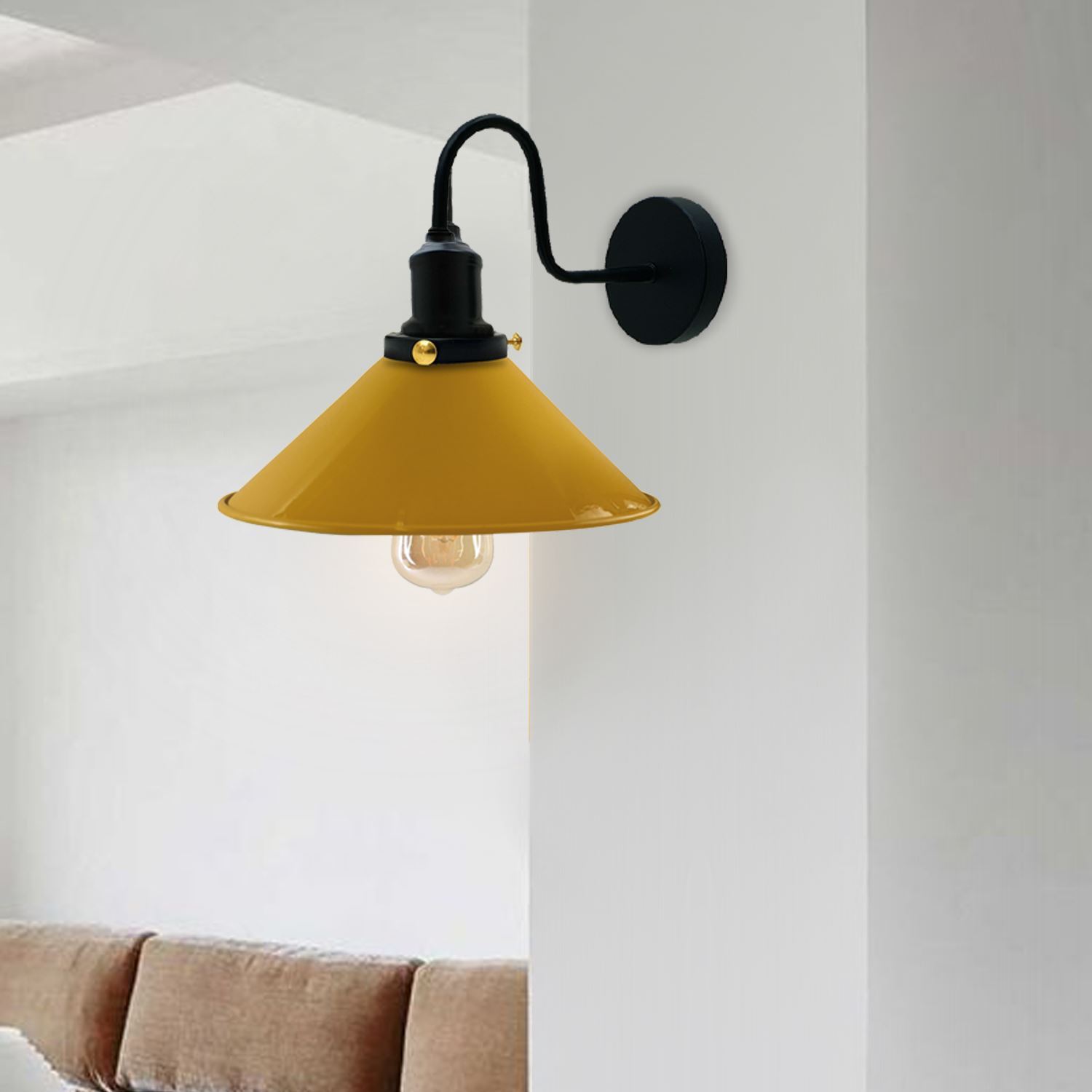 Industrial Wall Lights Indoor Swan Neck Indoor Sconce